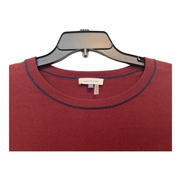 𝅺court & Rowe Cotton Blend Sweater in burgundy - Picture 6 of 11